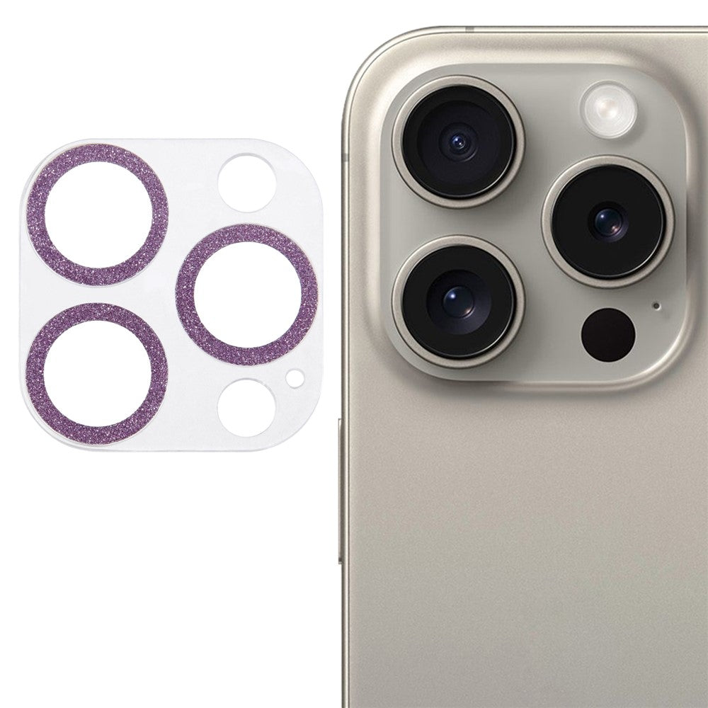 For iPhone 16 Pro / 16 Pro Max Camera Lens Protector Glitter Tempered Glass Lens Film