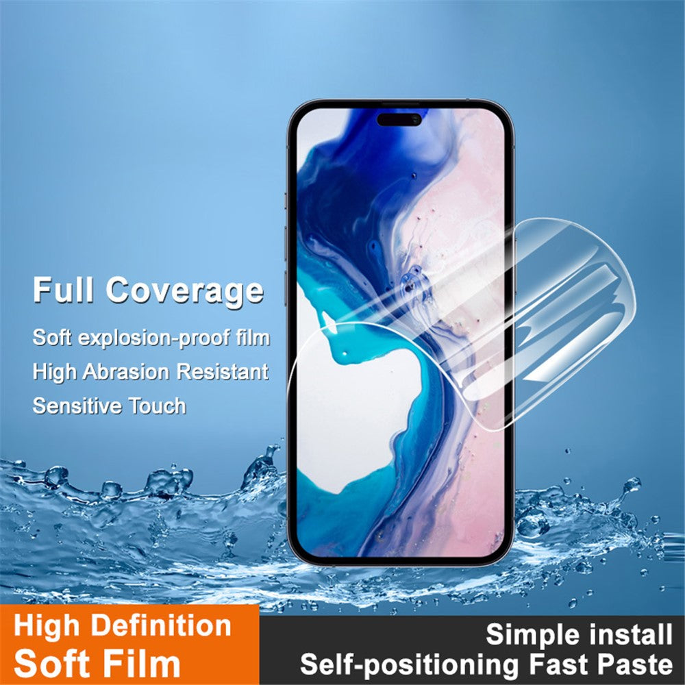 IMAK Hydrogel Film 4th Gen for iPhone 16 Full Screen Protector Ultra Clear Soft TPU Film
