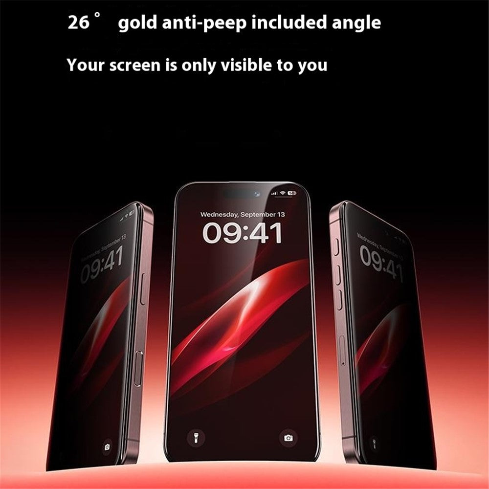 BENKS For iPhone 16 Pro Anti-Spy Screen Protector Zero Sense High Aluminium-Silicon Glass Film