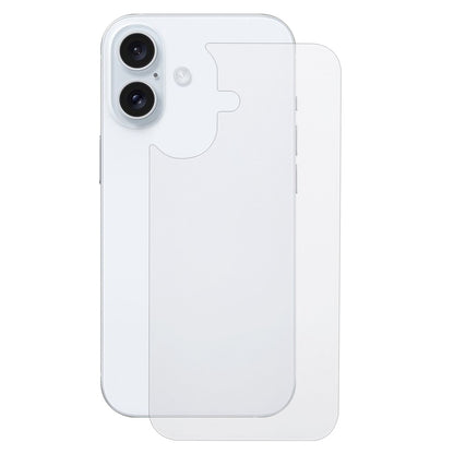 For iPhone 16 HD Clear Tempered Glass Back Film 2.5D Arc Edge 9H Hardness Anti-Scratch Back Protector