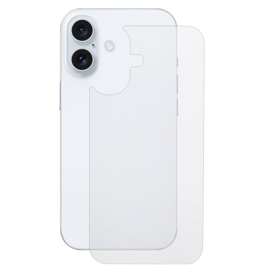 For iPhone 16 HD Clear Tempered Glass Back Film 2.5D Arc Edge 9H Hardness Anti-Scratch Back Protector