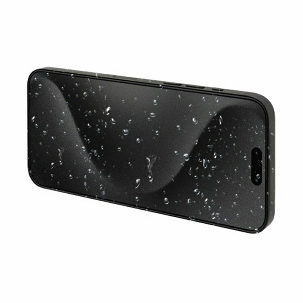 KZDOO For iPhone 16 / 15 / 14 Pro Anti-Peep Tempered Glass Screen Protector Full Glue Silk Printing Screen Film