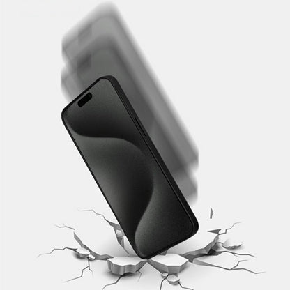 KZDOO For iPhone 16 / 15 / 14 Pro Anti-Peep Tempered Glass Screen Protector Full Glue Silk Printing Screen Film