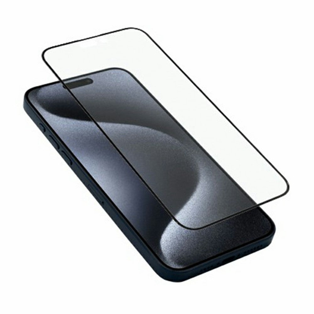 KZDOO For iPhone 16 / 15 / 14 Pro AG Matte Screen Protector Anti-Fingerprint Tempered Glass Film Anti-Glare Full Glue Silk Printing