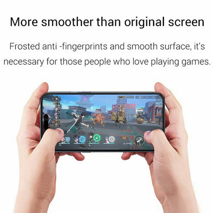 KZDOO For iPhone 16 / 15 / 14 Pro AG Matte Screen Protector Anti-Fingerprint Tempered Glass Film Anti-Glare Full Glue Silk Printing