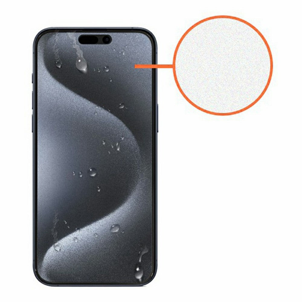 KZDOO For iPhone 16 / 15 / 14 Pro AG Matte Screen Protector Anti-Fingerprint Tempered Glass Film Anti-Glare Full Glue Silk Printing