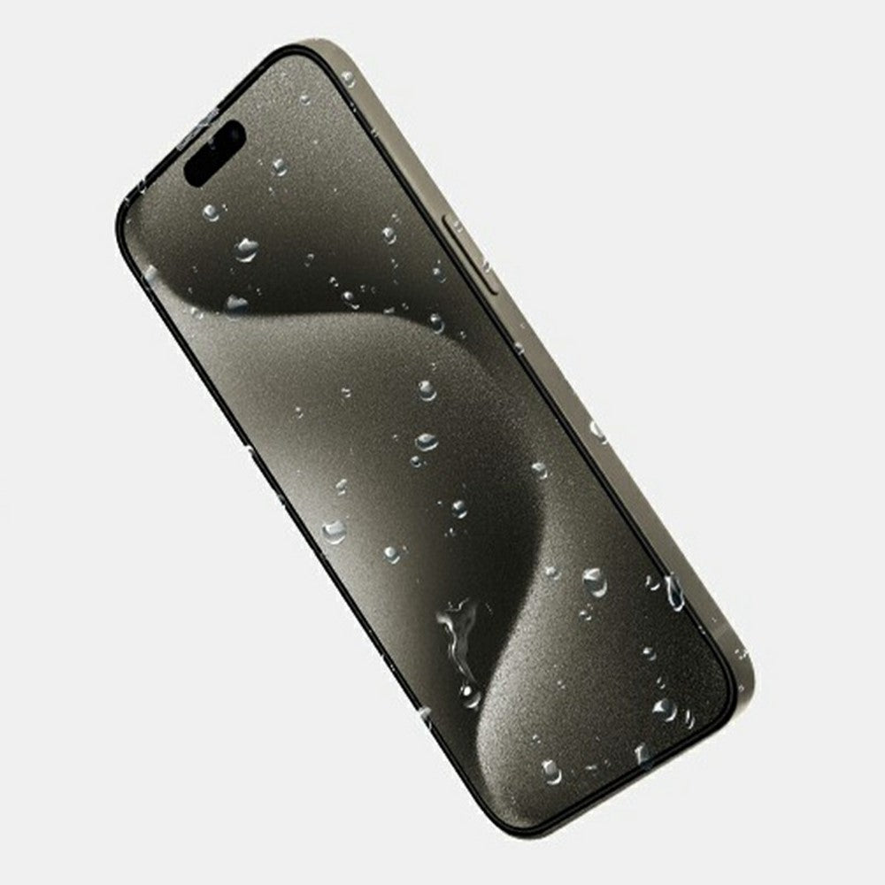 KZDOO For iPhone 16  /  15  /  14 Pro Anti-Dust Clear Screen Protector 3D Curved AB Glue Tempered Glass Film