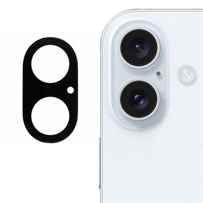 For iPhone 16 / 16 Plus Tempered Glass Lens Protector Silk Printing Camera Lens Film