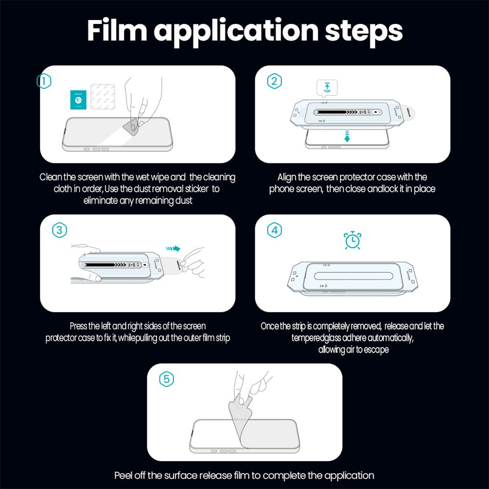 NILLKIN For iPhone 16 Pro Max Anti-Peep Screen Protector Anti-Scratch AGC Glass Full Screen Film