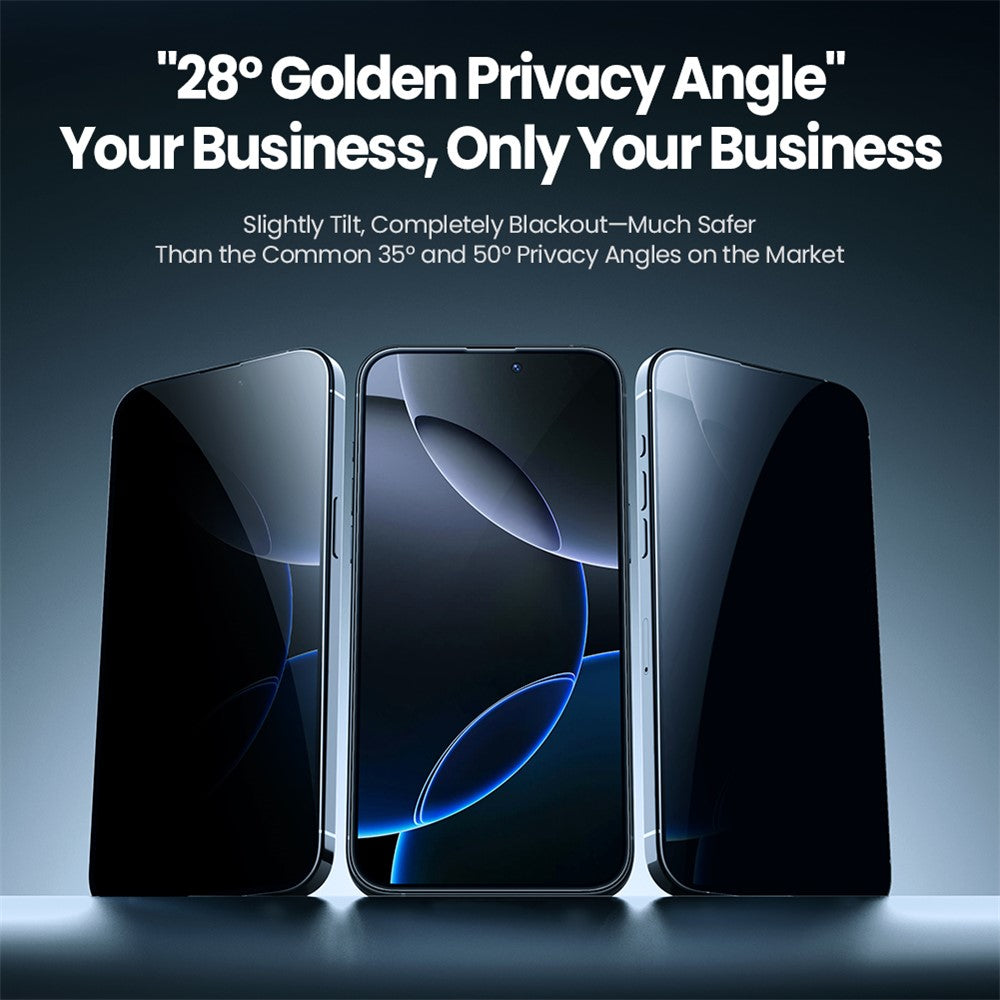 NILLKIN For iPhone 16 Pro Max Anti-Peep Screen Protector Anti-Scratch AGC Glass Full Screen Film