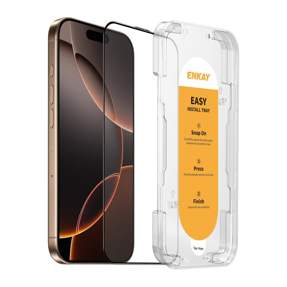 ENKAY HAT PRINCE For iPhone 16 Pro Max HD Clear Film   Tempered Glass Screen Protector with Installation Tool