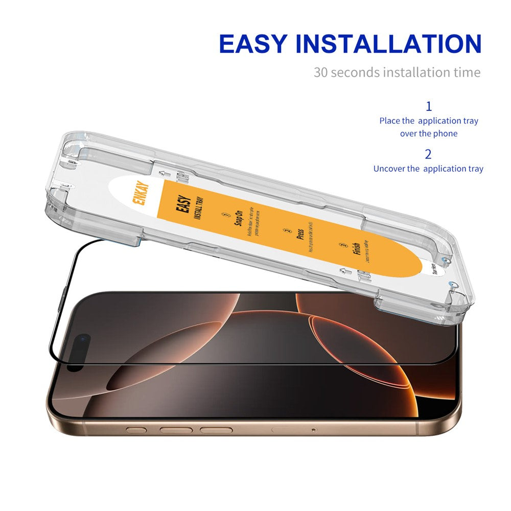 ENKAY HAT PRINCE For iPhone 16 Pro Max HD Clear Film   Tempered Glass Screen Protector with Installation Tool