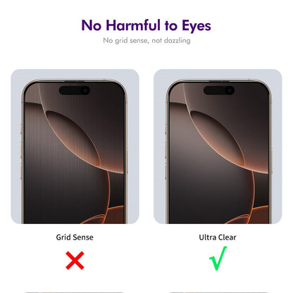ENKAY HAT PRINCE For iPhone 16 Pro Anti-Spy Film   Silk Printing Tempered Glass Screen Protector with Installation Tool