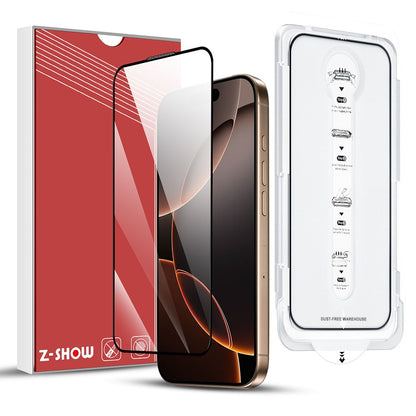 For iPhone 14 Pro Tempered Glass Ultra Clear Screen Protector with Dust-Proof Net