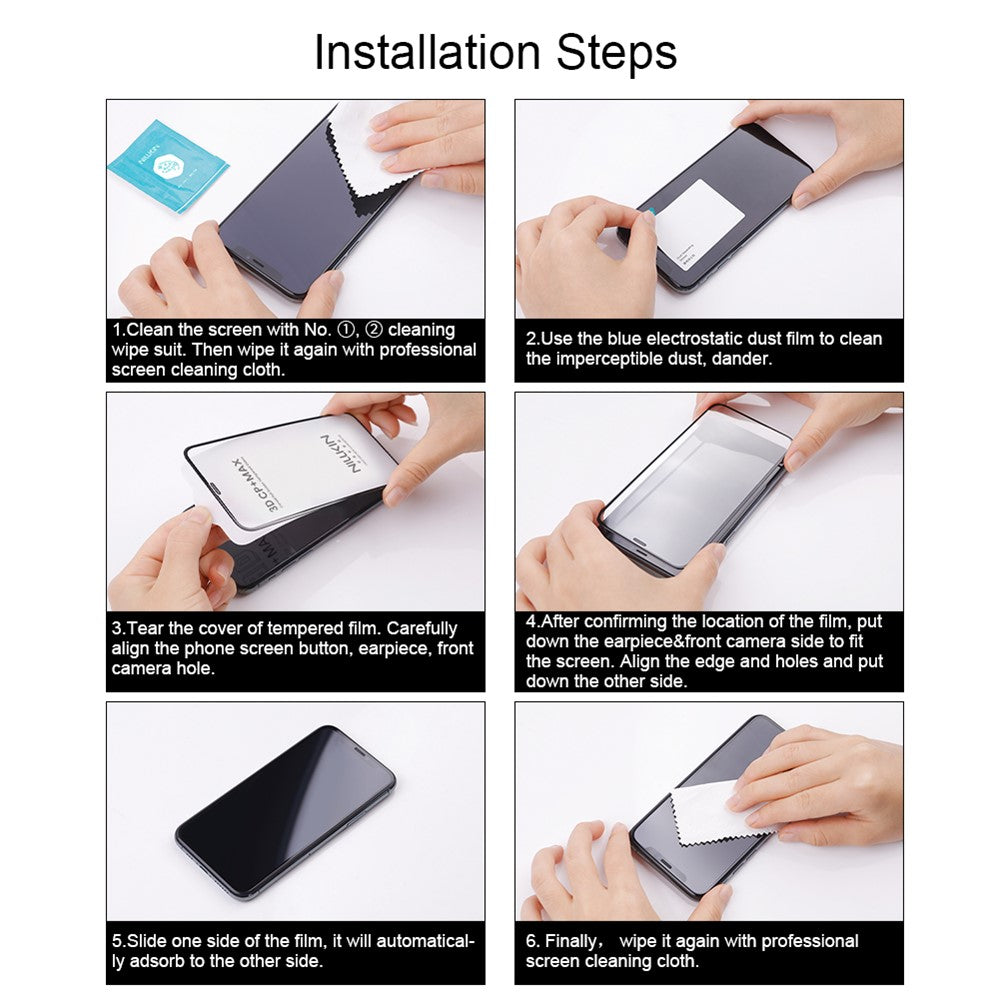 NILLKIN 3D CP+MAX For iPhone 16 Pro Max Screen Protector Full Coverage Anti Explosion AGC Glass Film