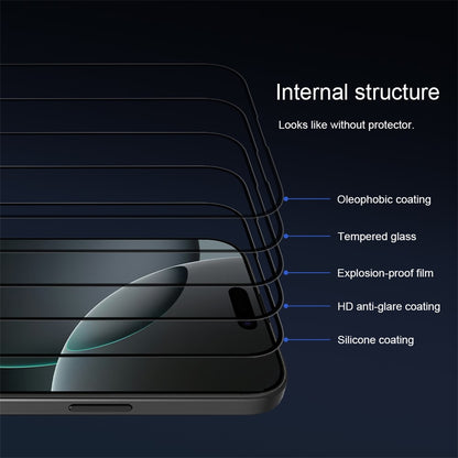 NILLKIN 3D CP+MAX For iPhone 16 Pro Max Screen Protector Full Coverage Anti Explosion AGC Glass Film