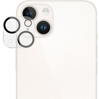 IMAK For iPhone 14 / 14 Plus Tempered Glass Camera Lens Protector + Acrylic Lens Cap Anti-Scratch Len Film