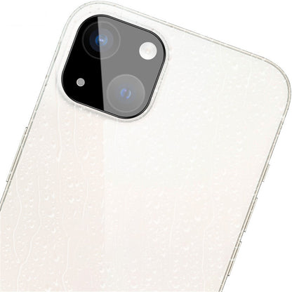 IMAK Tempered Glass Lens Protector + Acrylic Lens Cap for iPhone 14 / 14 Plus, Anti-abrasion Camera Lens Film (Black Version)
