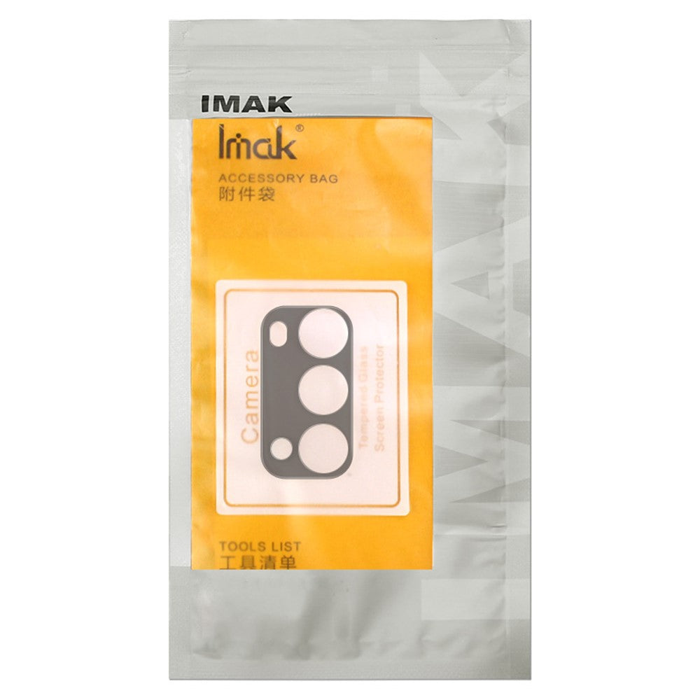 IMAK Tempered Glass Lens Protector + Acrylic Lens Cap for iPhone 14 / 14 Plus, Anti-abrasion Camera Lens Film (Black Version)