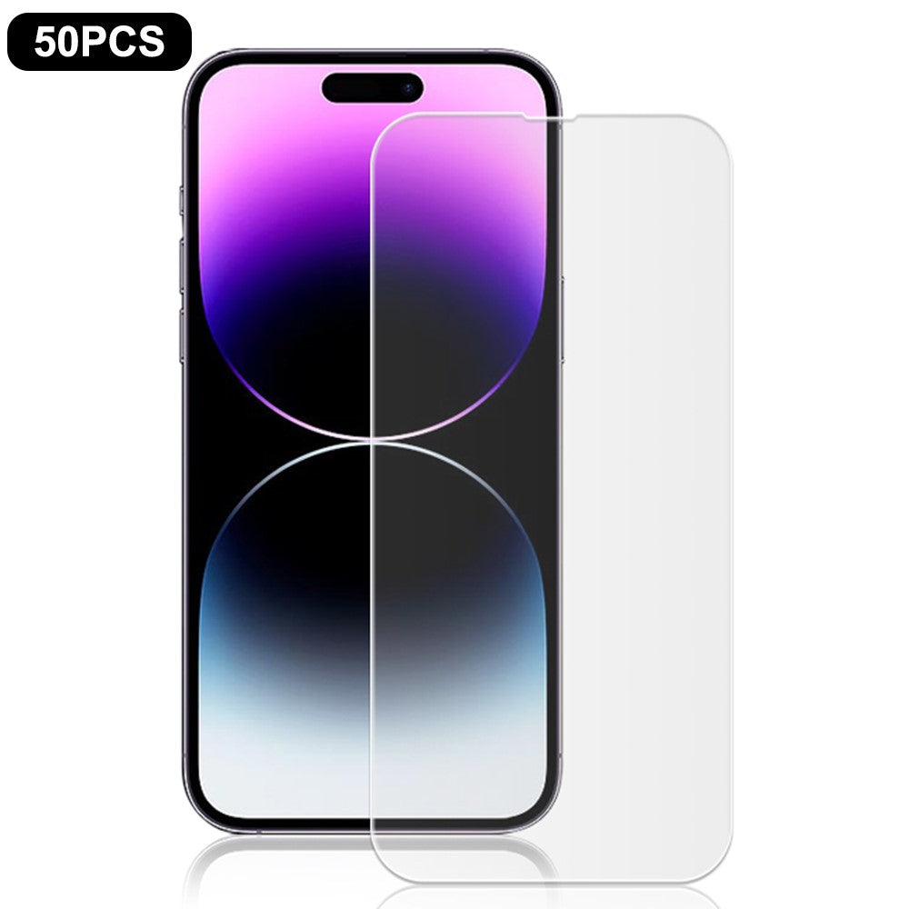MOCOLO 50Pcs For iPhone 14 Pro Screen Protector Anti-Scratch Clear Tempered Glass Film
