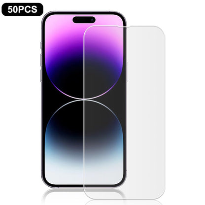 MOCOLO 50Pcs For iPhone 14 Pro Screen Protector Anti-Scratch Clear Tempered Glass Film