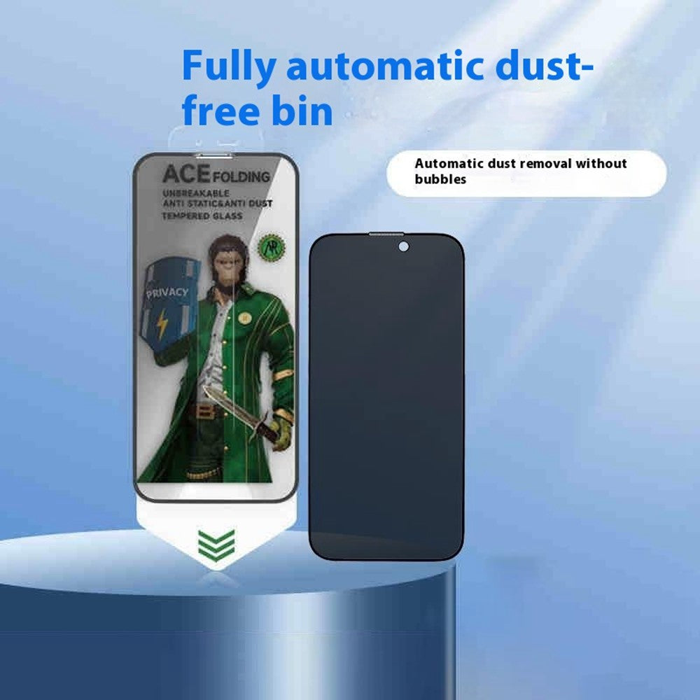 ESHMILY Screen Protector For iPhone 16  /  15  /  14 Pro 2.5D High Aluminium-Silicon Glass Anti Spy Film with Easy Installation Tool