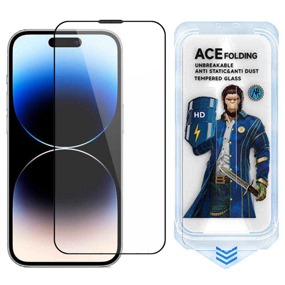 ESHMILY 2.5D Screen Protector for iPhone 16 / 15 / 14 Pro , High Aluminium-Silicon Glass Clear Film with Easy Installation Tool