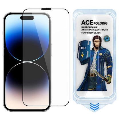 ESHMILY 2.5D Screen Protector for iPhone 16 / 15 / 14 Pro , High Aluminium-Silicon Glass Clear Film with Easy Installation Tool
