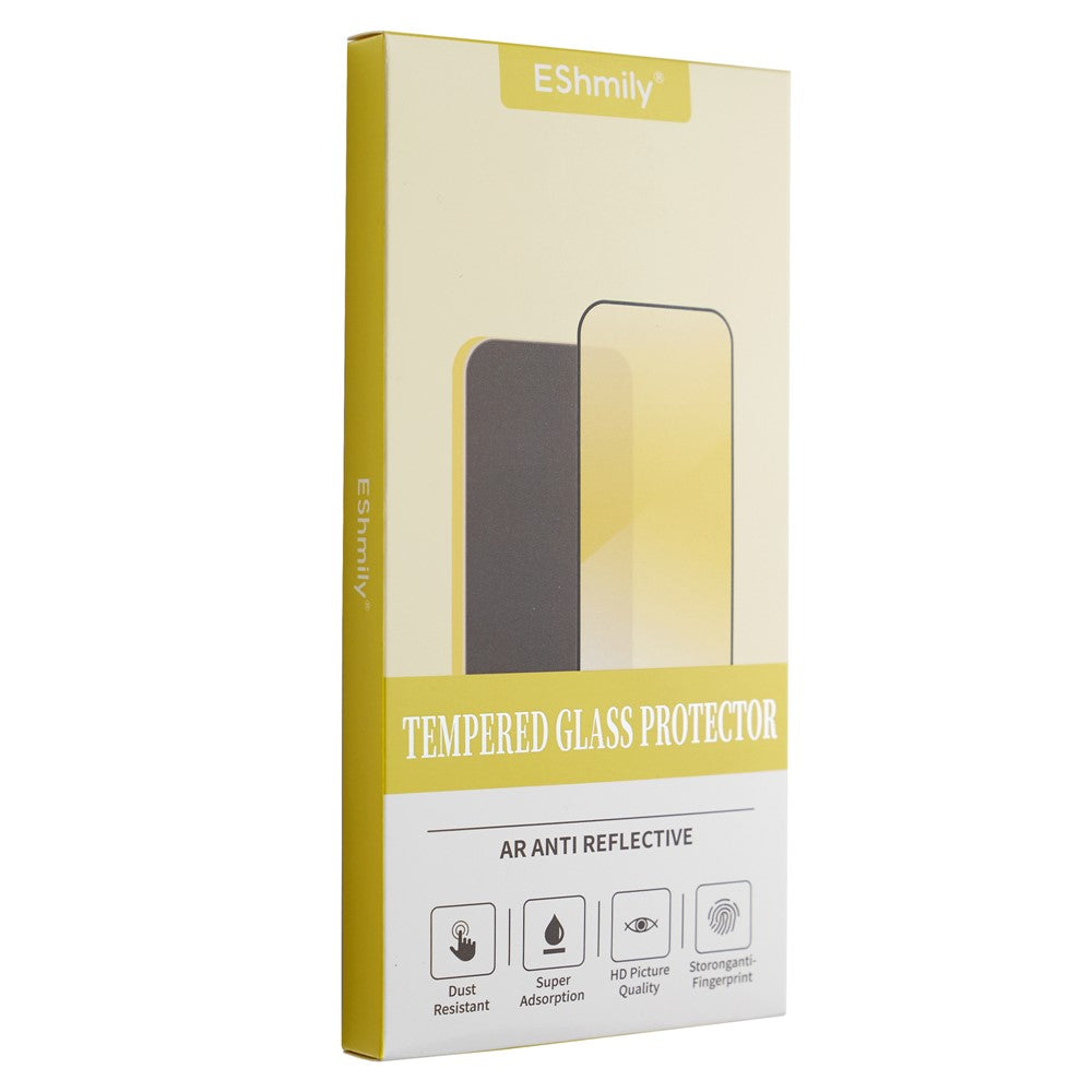 ESHMILY 2.5D Screen Protector for iPhone 16 / 15 / 14 Pro , High Aluminium-Silicon Glass Clear Film with Easy Installation Tool