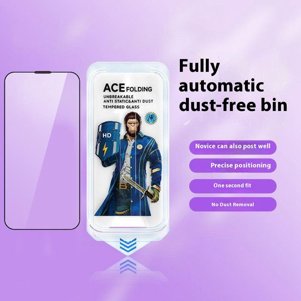 ESHMILY 2.5D Screen Protector for iPhone 16 / 15 / 14 Pro , High Aluminium-Silicon Glass Clear Film with Easy Installation Tool