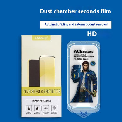 ESHMILY 2.5D Screen Protector for iPhone 16 / 15 / 14 Pro , High Aluminium-Silicon Glass Clear Film with Easy Installation Tool