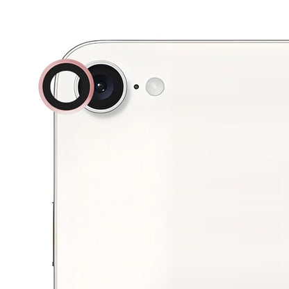 RURIHAI For iPhone 17e / 16e Camera Lens Protector Tempered Glass Metal Ring Lens Film