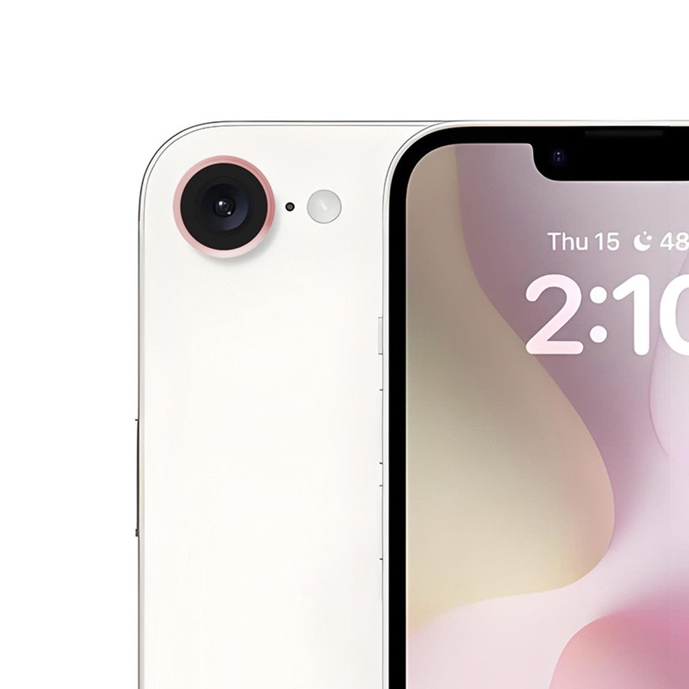 RURIHAI For iPhone 17e / 16e Camera Lens Protector Tempered Glass Metal Ring Lens Film