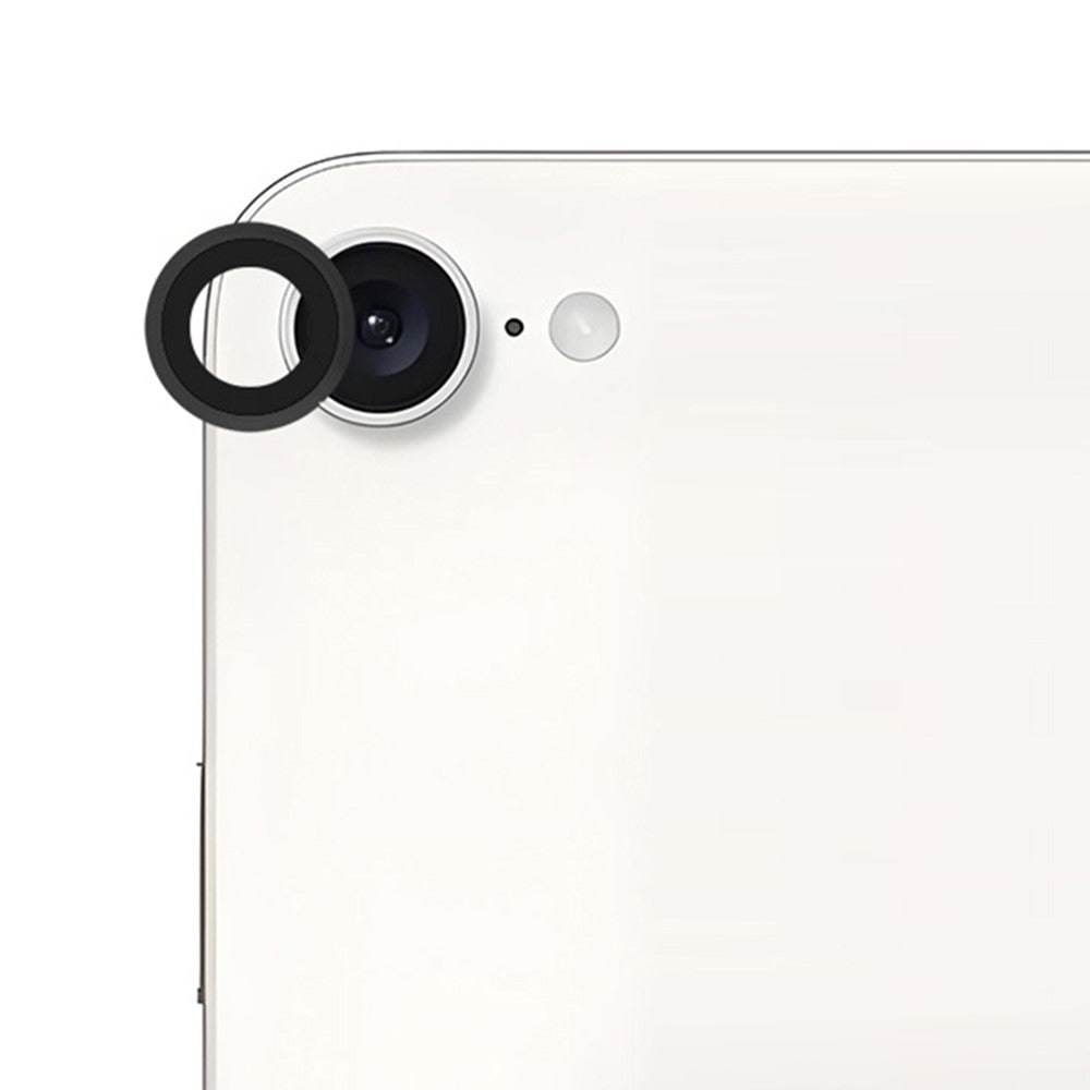 RURIHAI For iPhone 17e / 16e Camera Lens Protector Tempered Glass Metal Ring Lens Film