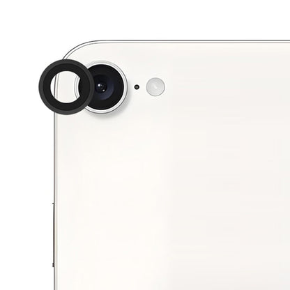 RURIHAI For iPhone 17e / 16e Camera Lens Protector Tempered Glass Metal Ring Lens Film