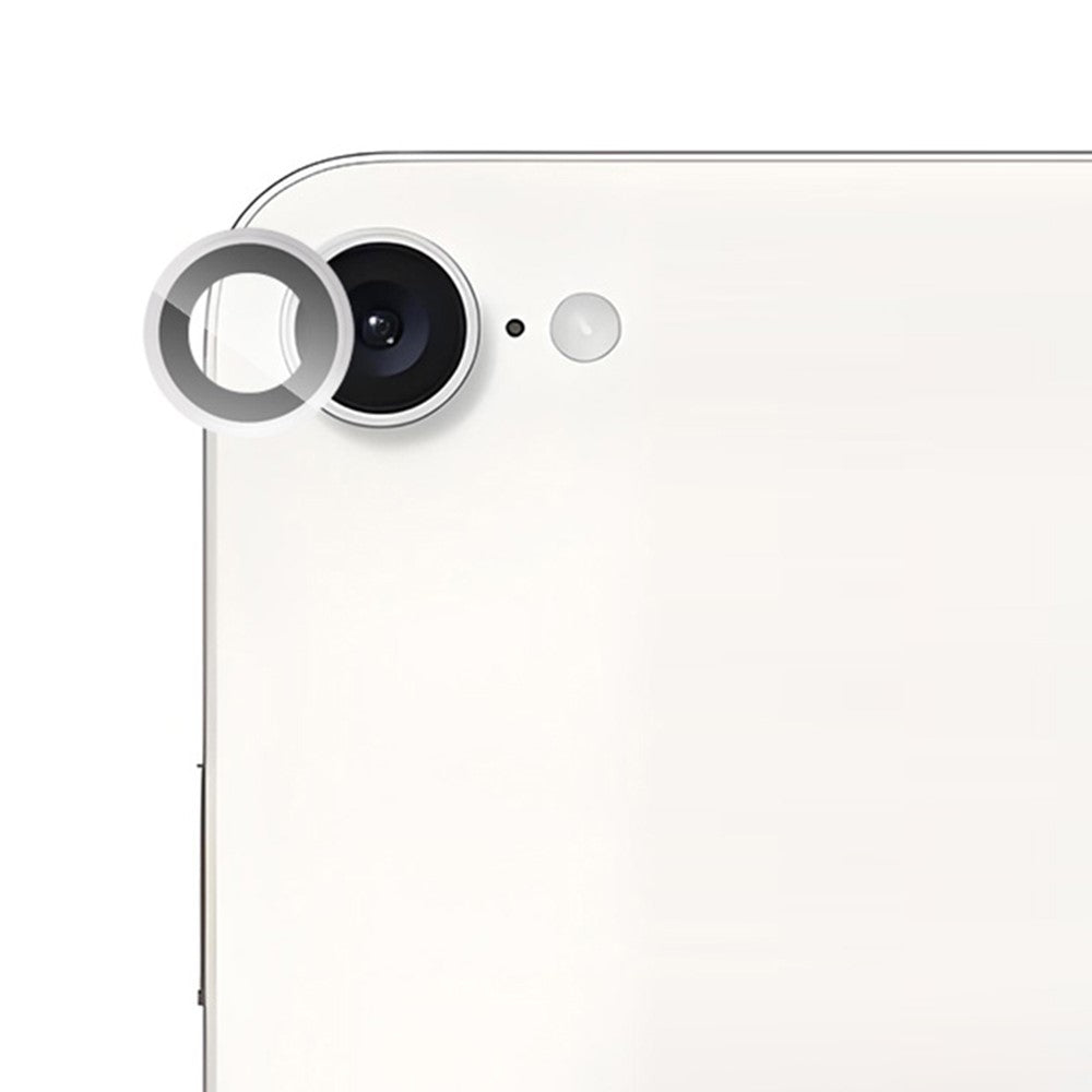 RURIHAI For iPhone 17e / 16e Camera Lens Protector Tempered Glass Metal Ring Lens Film