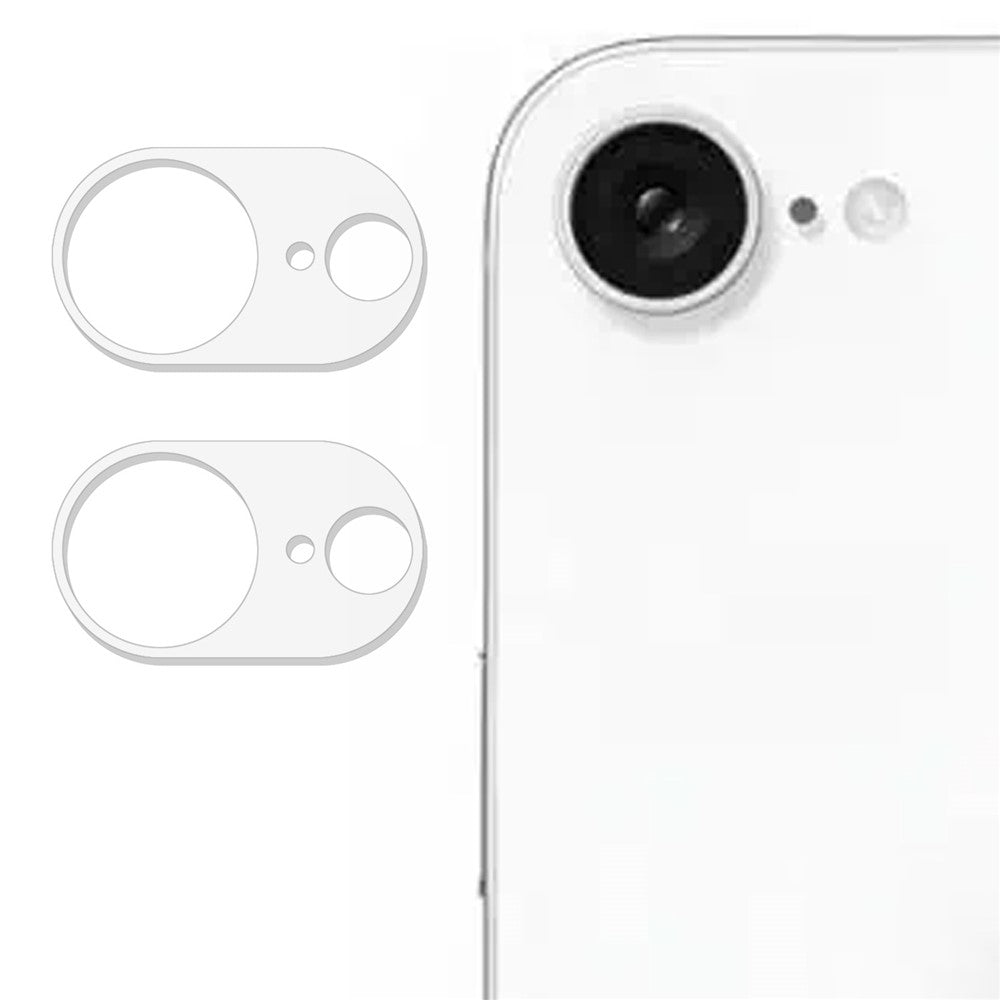 2Pcs For iPhone 17e / 16e Camera Lens Protector 3D Arc Edge Anti-Scratch Tempered Glass Lens Film