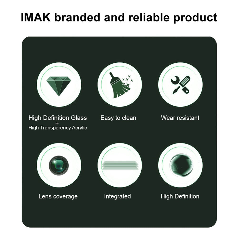 IMAK For iPhone 17e / 16e Tempered Glass Camera Lens Protector + Acrylic Lens Cap