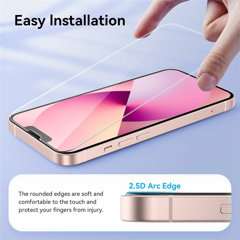2Pcs For iPhone 17e / 16e HD Clear Screen Protector Anti-Explosion 2.5D Arc Edge Tempered Glass Screen Film