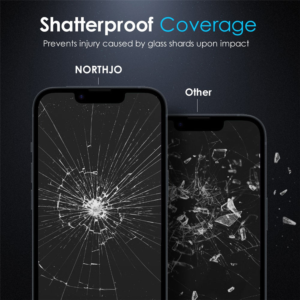 NORTHJO A+ For iPhone 17e / 16e Screen Protector Clarity 2.5D Tempered Glass Film