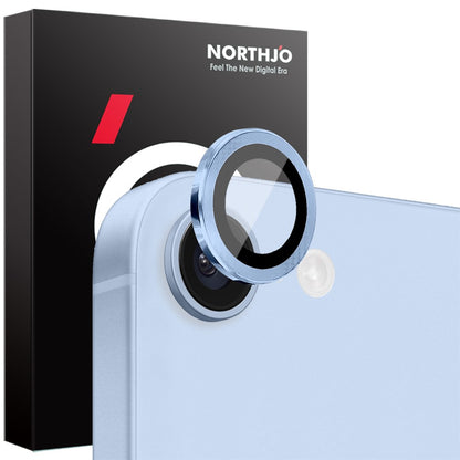 NORTHJO 1 Set For iPhone 17e / 16e Camera Lens Flim + Tempered Glass + Metal Ring Lens Protector
