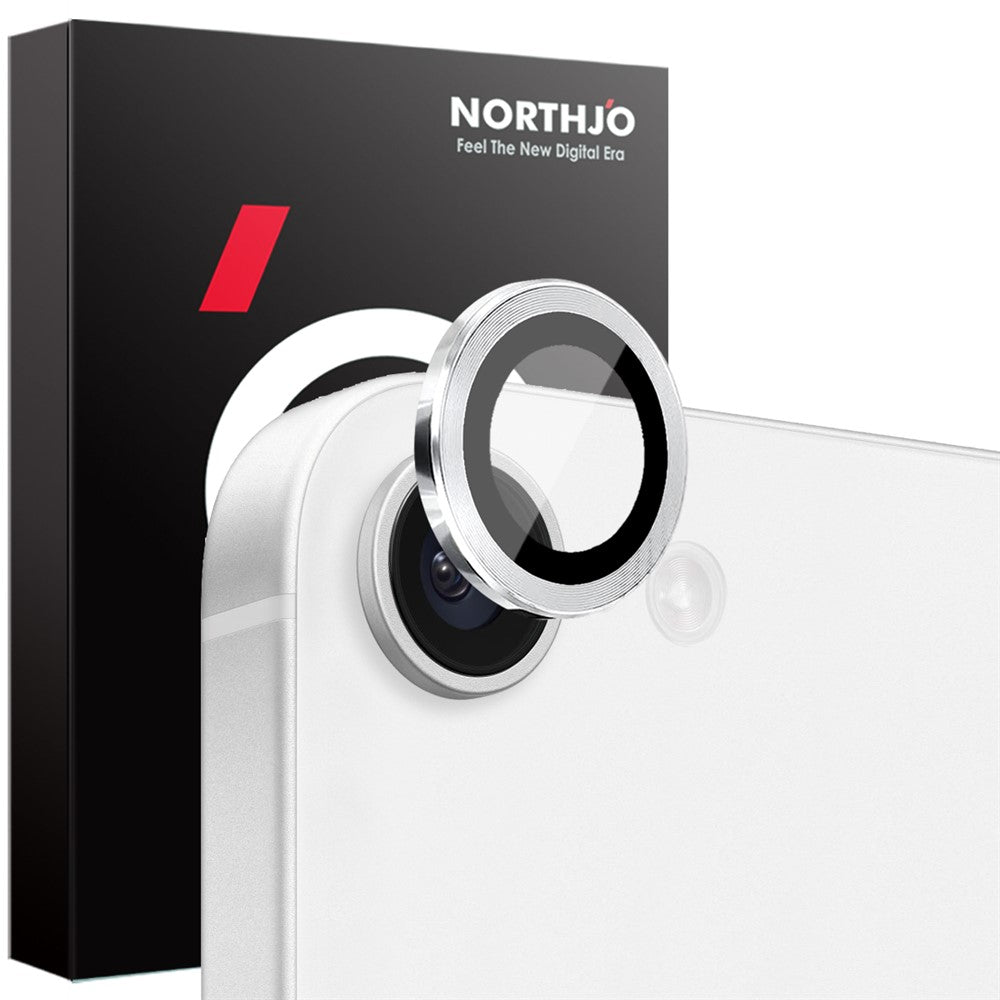 NORTHJO 1 Set For iPhone 17e / 16e Camera Lens Flim + Tempered Glass + Metal Ring Lens Protector