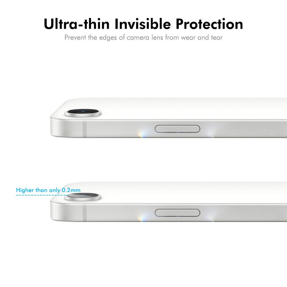 ENKAY HAT PRINCE For iPhone 17e / 16e 2Pcs Camera Lens Protector   0.2mm 9H High Aluminum-Silicon Glass Film