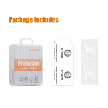 ENKAY HAT PRINCE For iPhone 17e / 16e 2Pcs Camera Lens Protector   0.2mm 9H High Aluminum-Silicon Glass Film