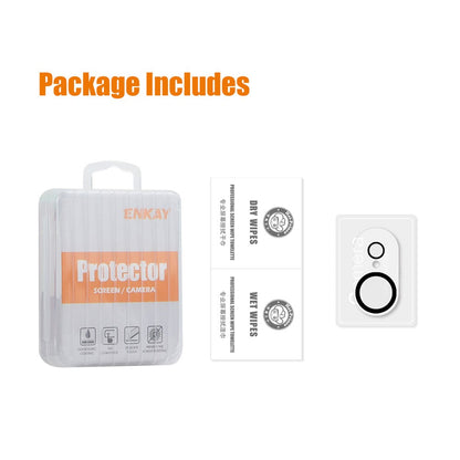 ENKAY HAT PRINCE For iPhone 17e / 16e Camera Lens Protector   Tempered Glass Lens Film with Black Ring