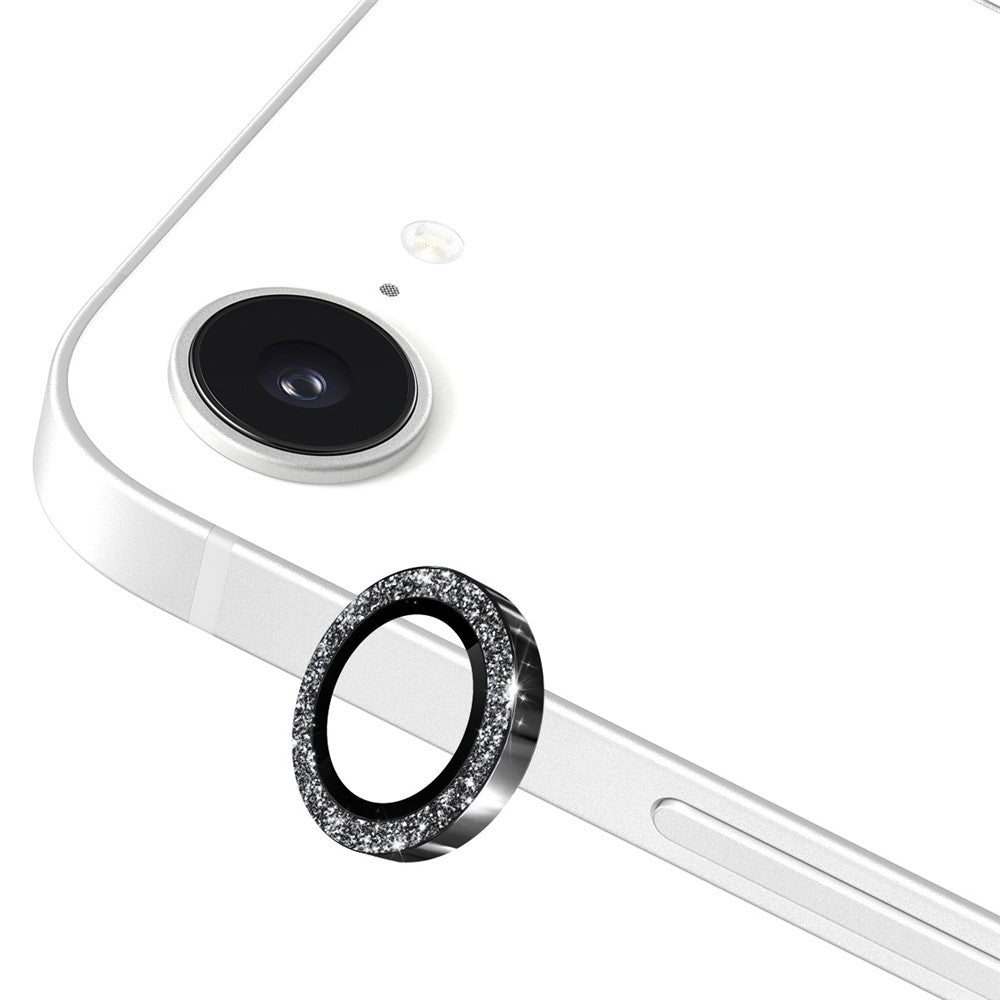 ENKAY HAT PRINCE For iPhone 17e / 16e Camera Lens Protector  Glitter Decor Tempered Glass Lens Film