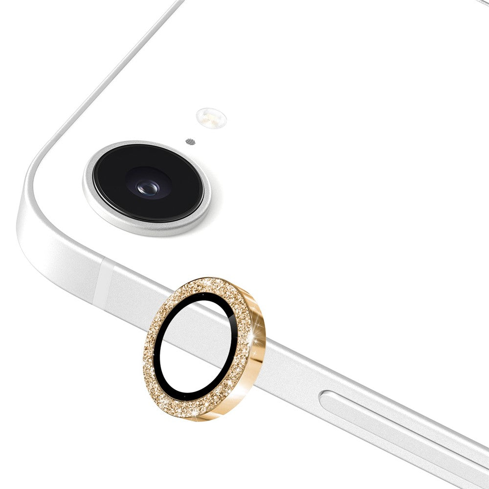 ENKAY HAT PRINCE For iPhone 17e / 16e Camera Lens Protector  Glitter Decor Tempered Glass Lens Film