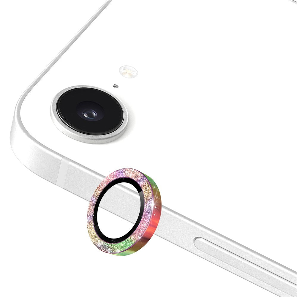 ENKAY HAT PRINCE For iPhone 17e / 16e Camera Lens Protector  Glitter Decor Tempered Glass Lens Film