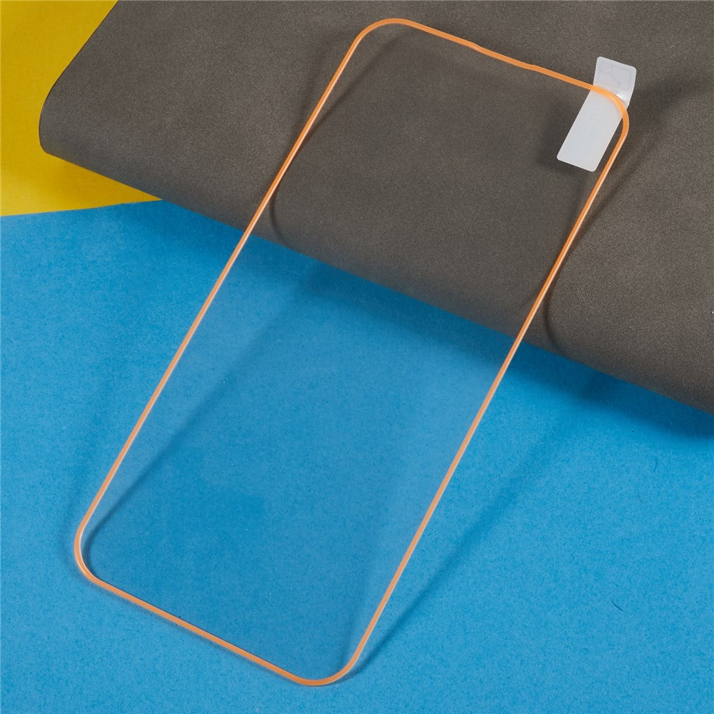 For iPhone 14 Pro Max Luminous Frame Tempered Glass HD Clear Film Full Glue Full Coverage Anti-explosion Screen Protector