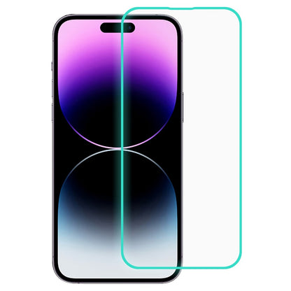 For iPhone 14 Pro Max Luminous Frame Tempered Glass HD Clear Film Full Glue Full Coverage Anti-explosion Screen Protector